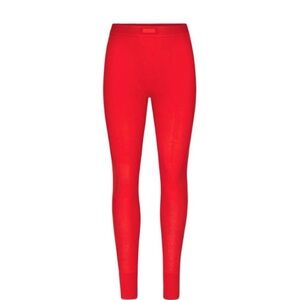Skim Ruby Red Ribbed Legging